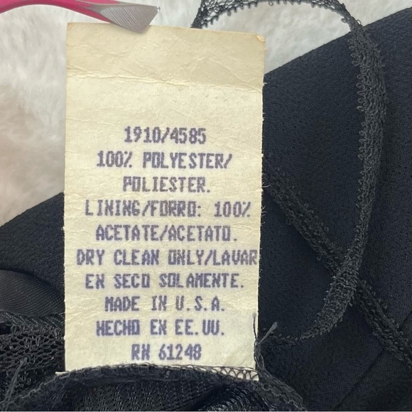 COPY - Vtg CACHET Cowl Neck Cocktail Dress Crape Lined Black Sz 4 Whimsy Goth Y… - Picture 7 of 10